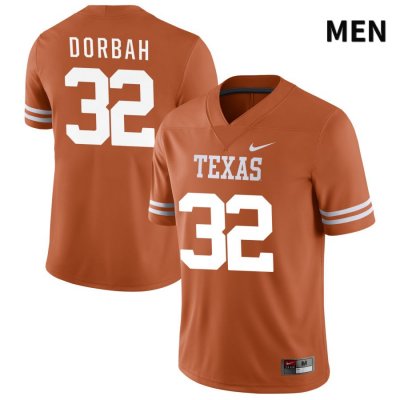 Texas Longhorns Men's #32 Prince Dorbah Authentic Orange NIL 2022 College Football Jersey BDB10P5I
